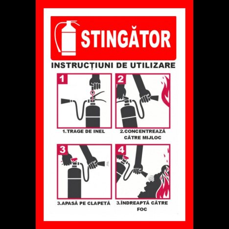 Placuta cum sa folosesti stingatorul